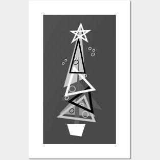 Mid-Century Fractured Christmas Tree Posters and Art